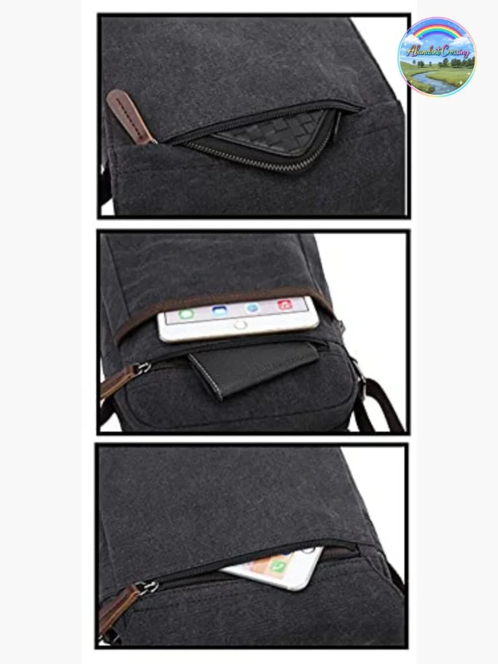 Canvas Messenger Crossbody Bag Shoulder Bag Retro